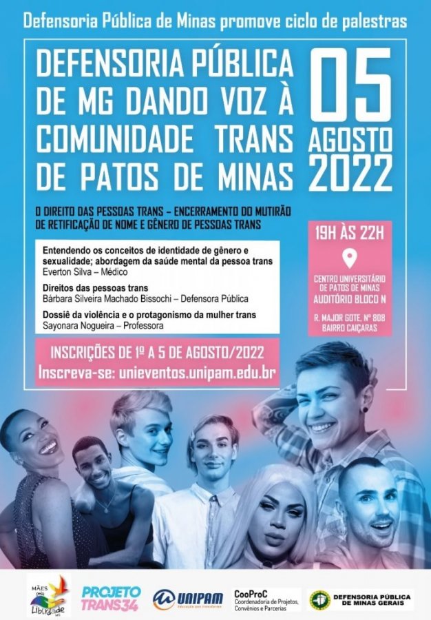 Ciclo de palestras para a população transgênero encerra Mutirão da DPMG em Patos de Minas  