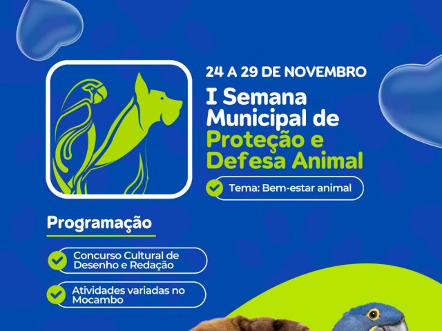 Patos de Minas lança a I semana municipal de proteção e defesa animal