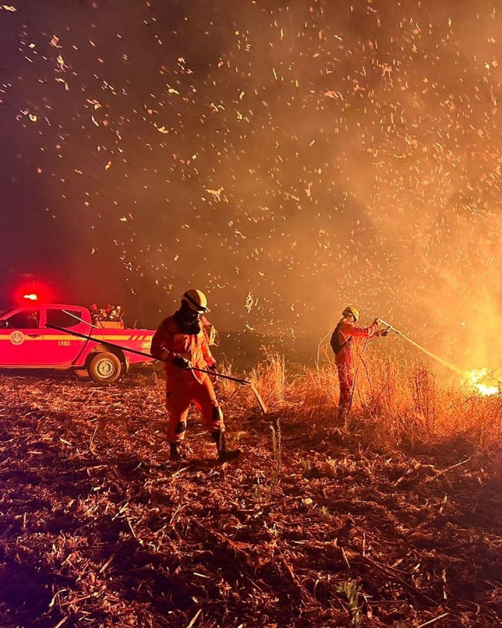 Incêndio em vegetação no bairro Limoeiro mobiliza grande operação do 12° BBM