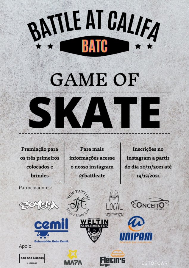 Colégio Universitário será parceiro de Campeonato de Skate