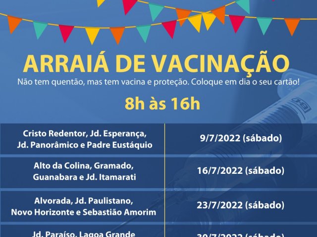 Patos de Minas: Mais de 1.800 doses foram aplicadas no primeiro dia do Arraiá de Vacinação