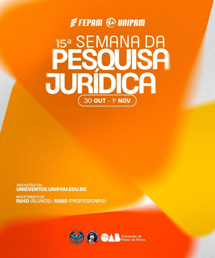 Curso de Direito realiza 15ª Semana da Pesquisa Jurídica