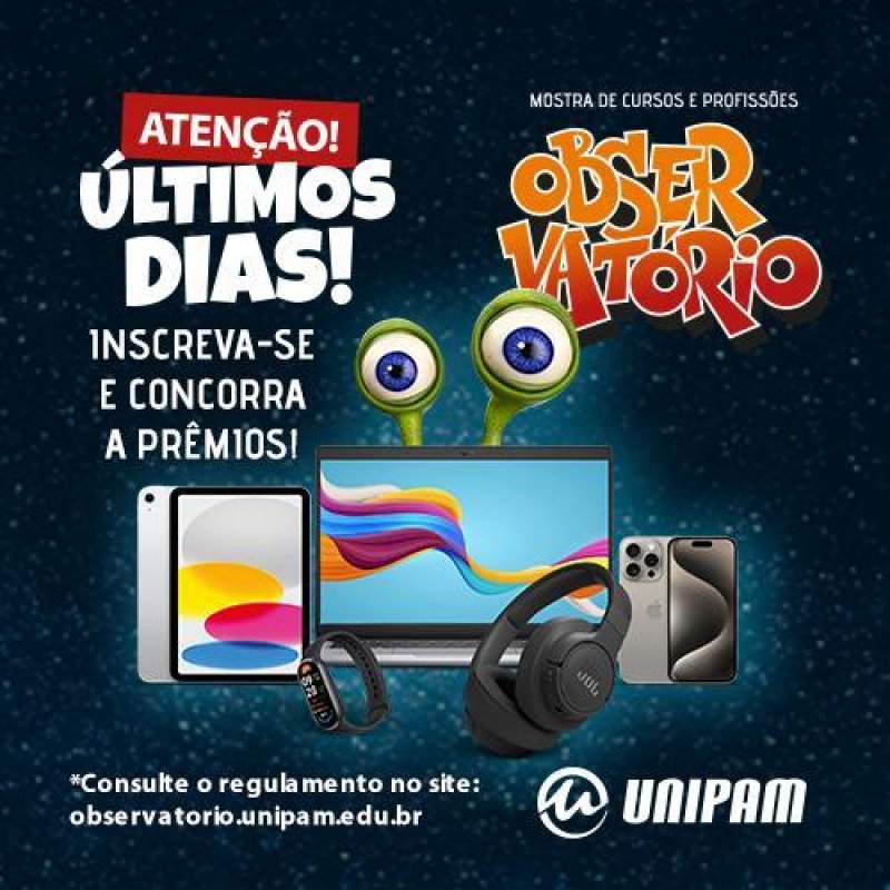 Últimos dias para se inscrever no Observatório UNIPAM