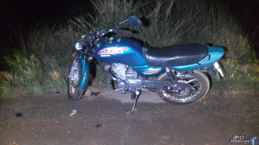 Motociclista fica ferido após perder controle da moto e cair na MGC-354, em Presidente Olegário