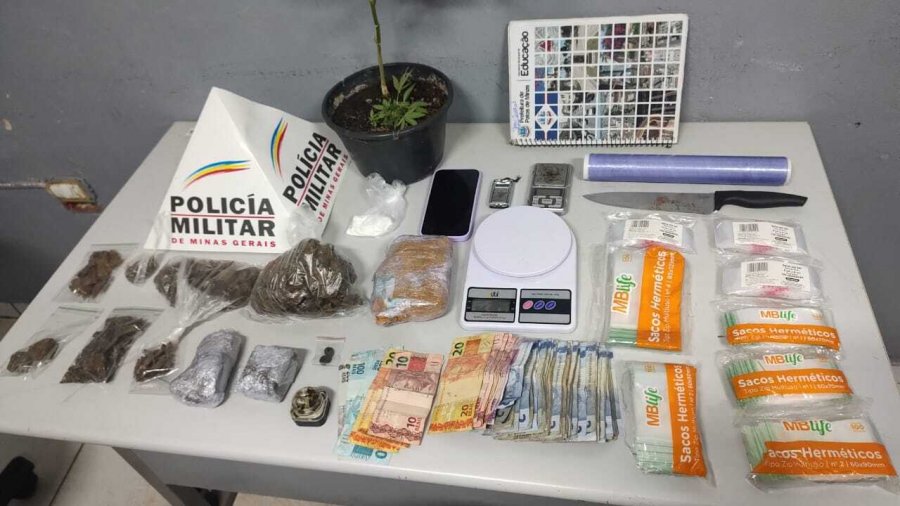 Apreensão de drogas aconteceu no final de semana na cidade de Vazante