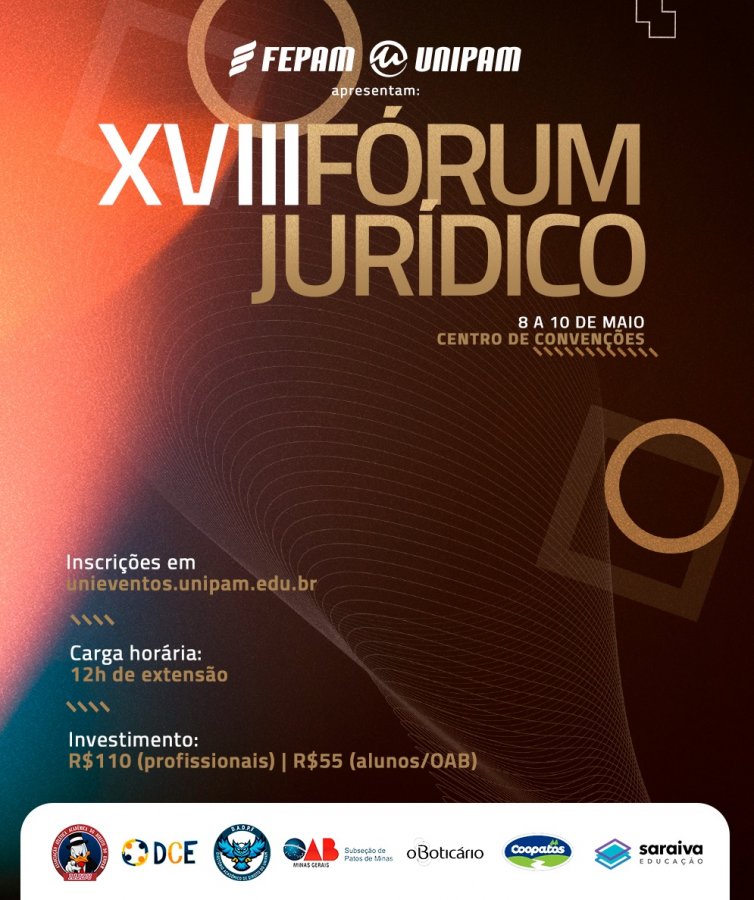 Curso de Direito promove XVIII edição do Fórum Jurídico