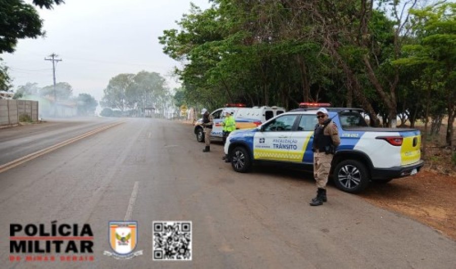 Polícia Militar Rodoviária e Secretaria de Trânsito realizam operação na LMG-743 em Patos de Minas