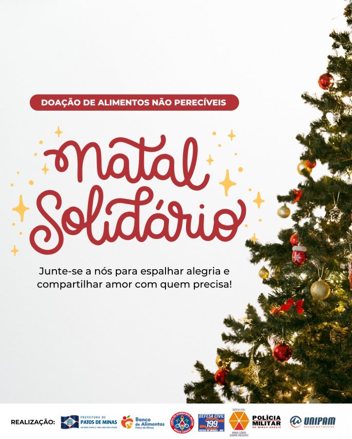 Patos de Minas lança Campanha Natal Solidário 2024