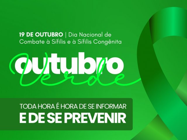 Outubro Verde alerta para os riscos da sífilis e reforça prevenção em Patos de Minas