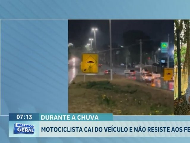 Vídeo: Motociclista morre após cair em acidente na Avenida JK em Patos de Minas